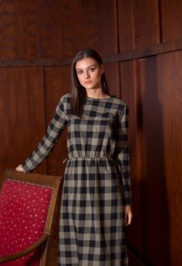 Dress With Check Design
